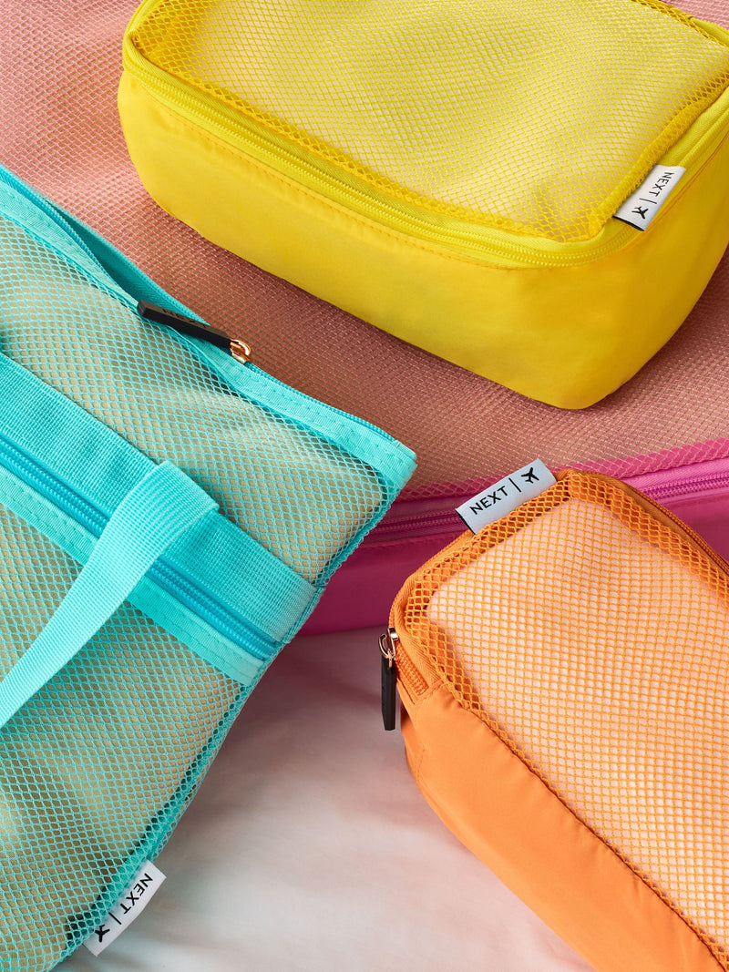 Pastel packing cubes for luggage, set of 6, imported from the UK