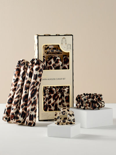 Next 4 Piece Leopard Print Heatless Curler Set- Buy online at McGrocer