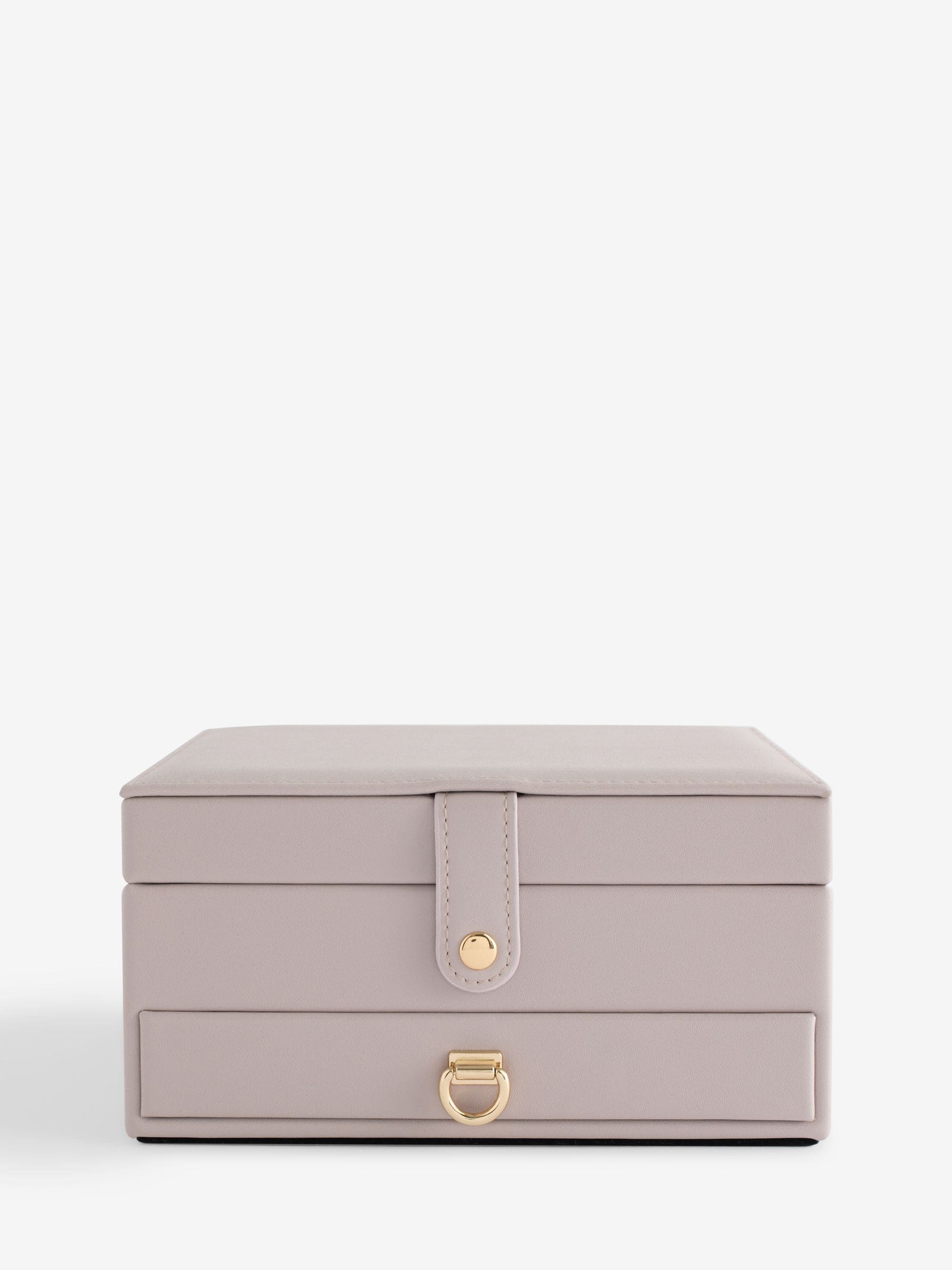 Lilac faux leather jewellery box, imported from the UK