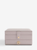 Lilac faux leather jewellery box, imported from the UK