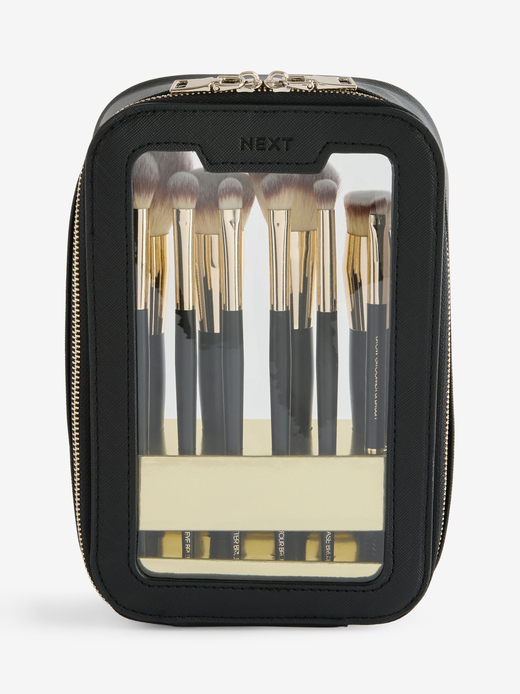 10 piece makeup brush set with travel bag, imported from the UK