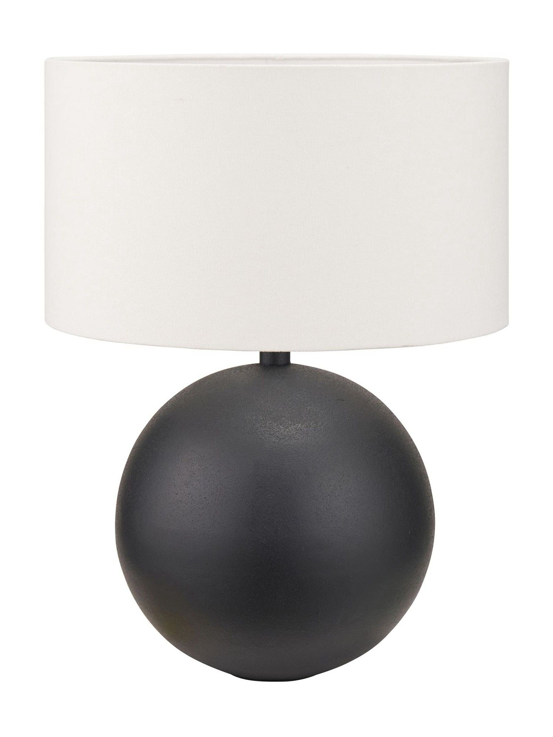 Pacific Lifestyle Black Benio metal spherical table lamp, imported from the UK