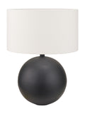 Pacific Lifestyle Black Benio metal spherical table lamp, imported from the UK