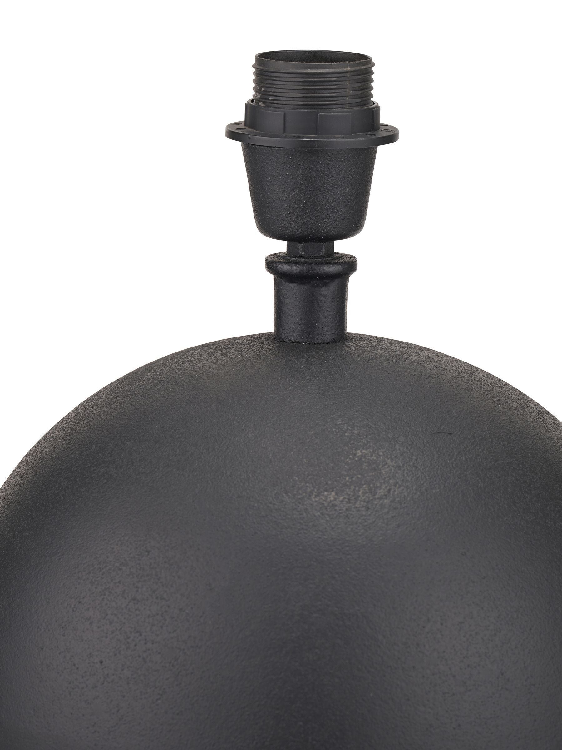 Pacific Lifestyle Black Benio metal spherical table lamp, imported from the UK