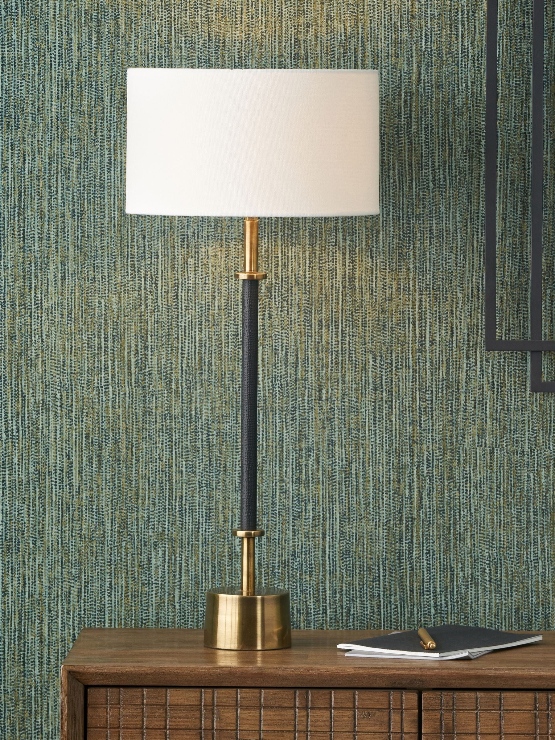 Pacific Lifestyle Black Antoine Croc table lamp 73cm - British product