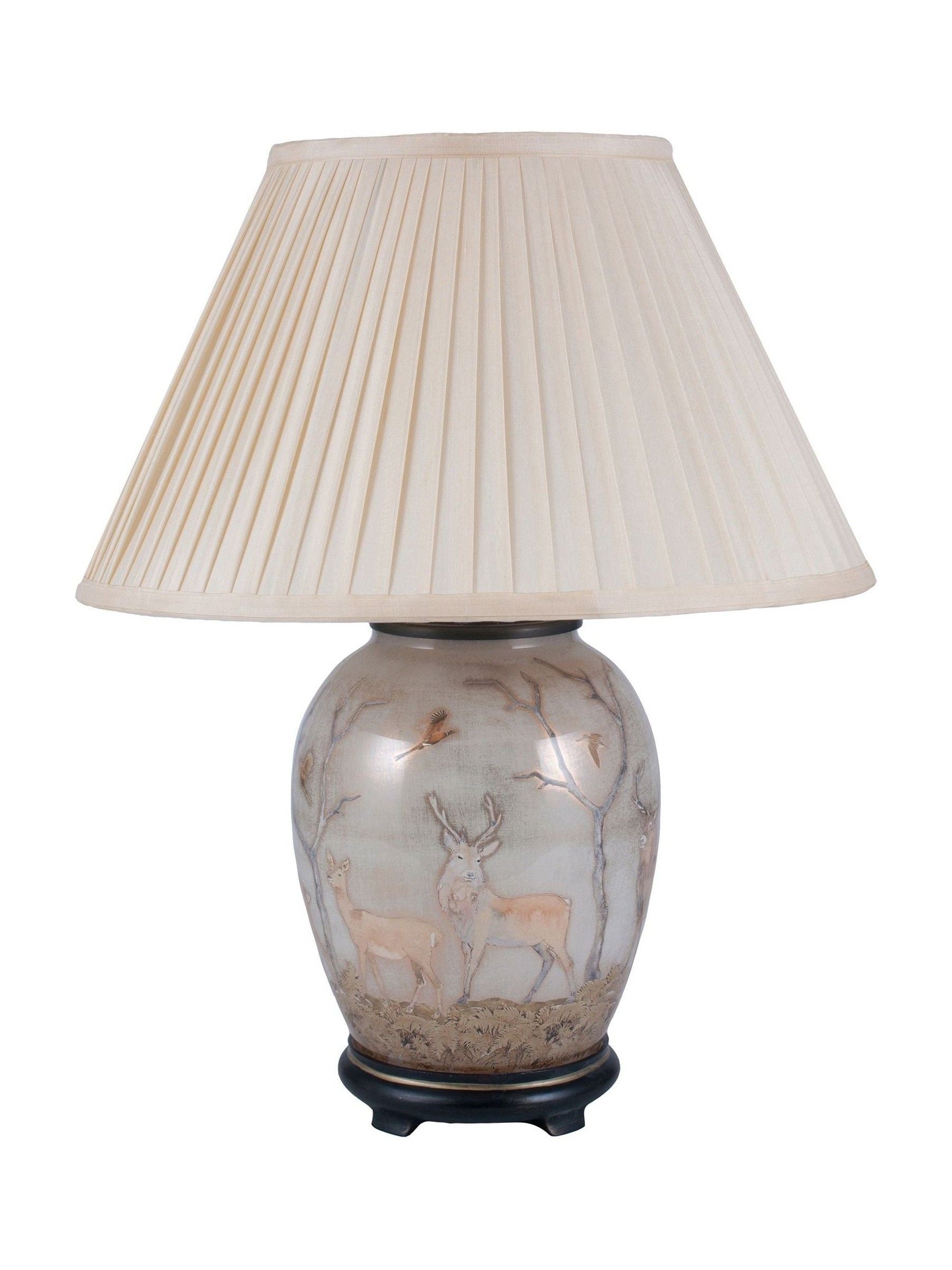Pacific Lifestyle natural deer glass table lamp 50cm, imported from the UK