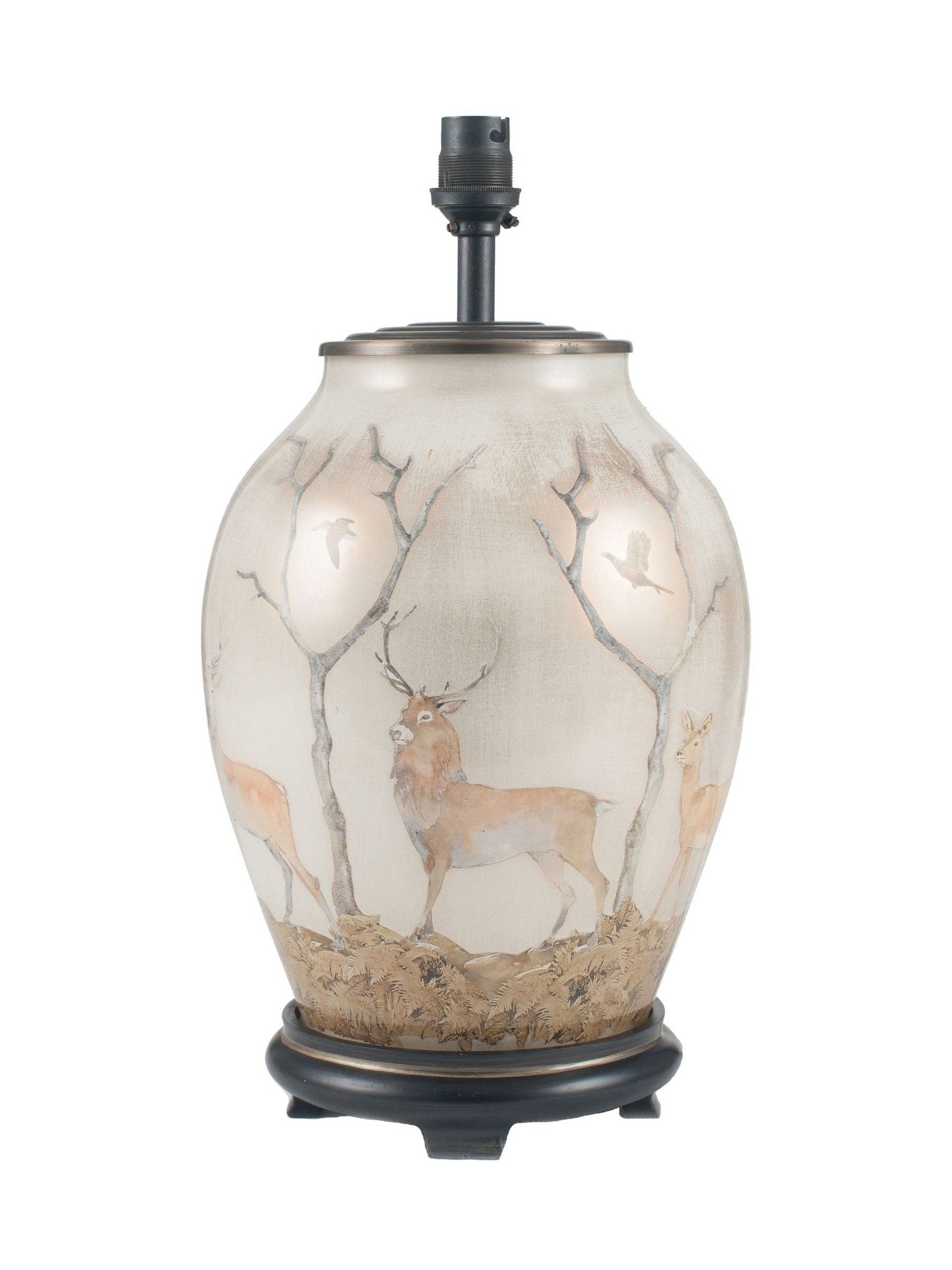 Pacific Lifestyle natural deer glass table lamp 50cm, imported from the UK