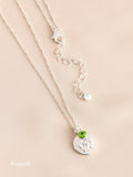 Silver Tone Birthstone Flower Necklace (British brand)