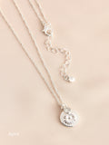 Silver Tone Birthstone Flower Necklace (British brand)