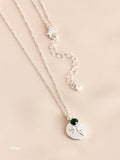 Silver Tone Birthstone Flower Necklace (British brand)