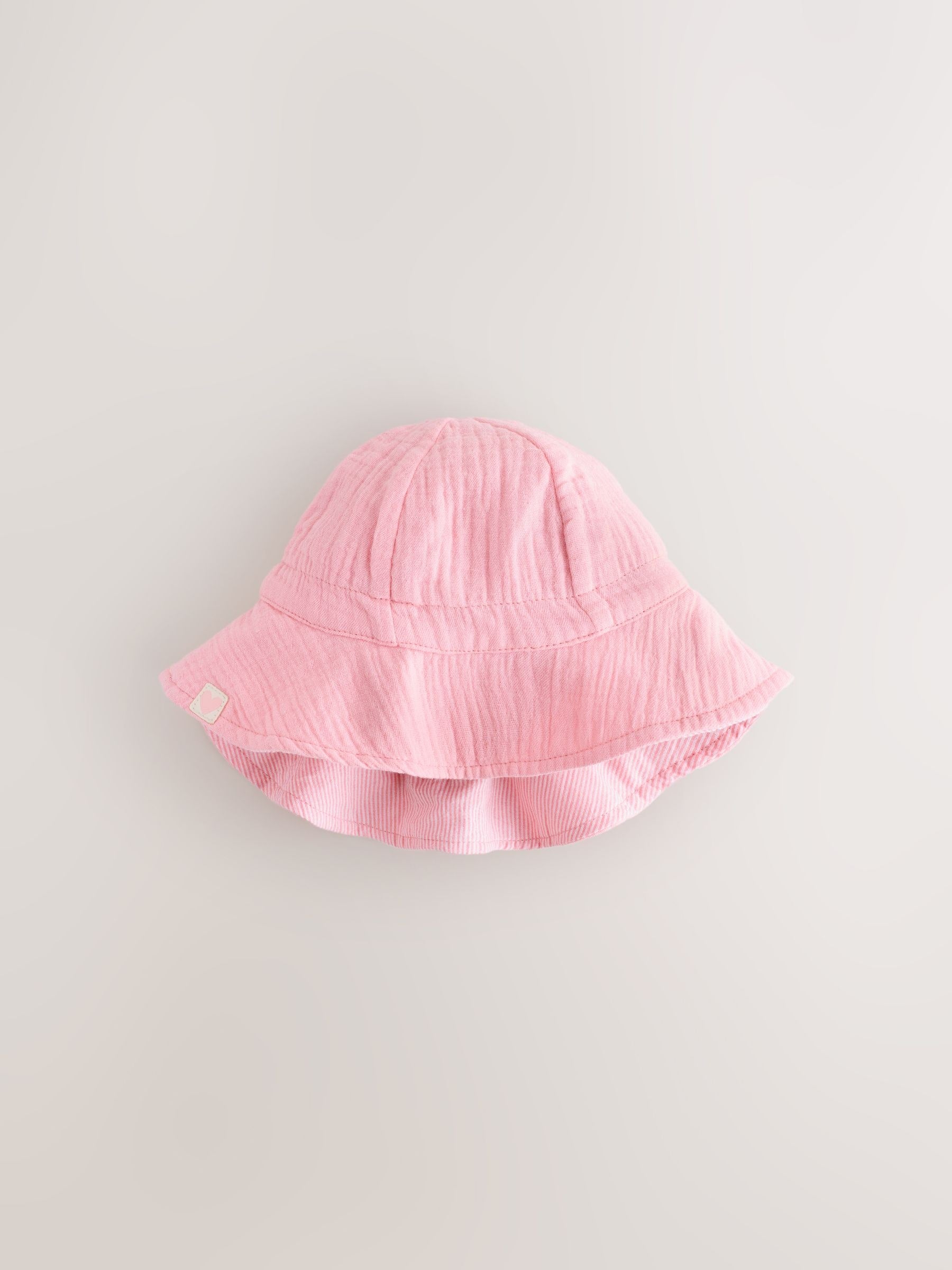 Pink purple crinkle baby bucket hat 2 pack, UK version