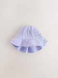 Pink purple crinkle baby bucket hat 2 pack, UK version