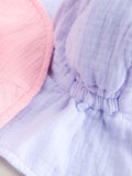 Pink purple crinkle baby bucket hat 2 pack, UK version