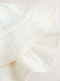 Baby bucket hat ecru woven crinkle - British product