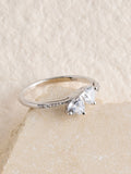 Sterling silver intertwining heart ring, UK version