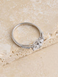 Sterling silver intertwining heart ring, UK version