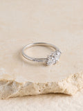 Sterling silver intertwining heart ring, UK version