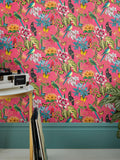 Graham & Brown Hot Pink Paradiso Multi 10M Wallpaper