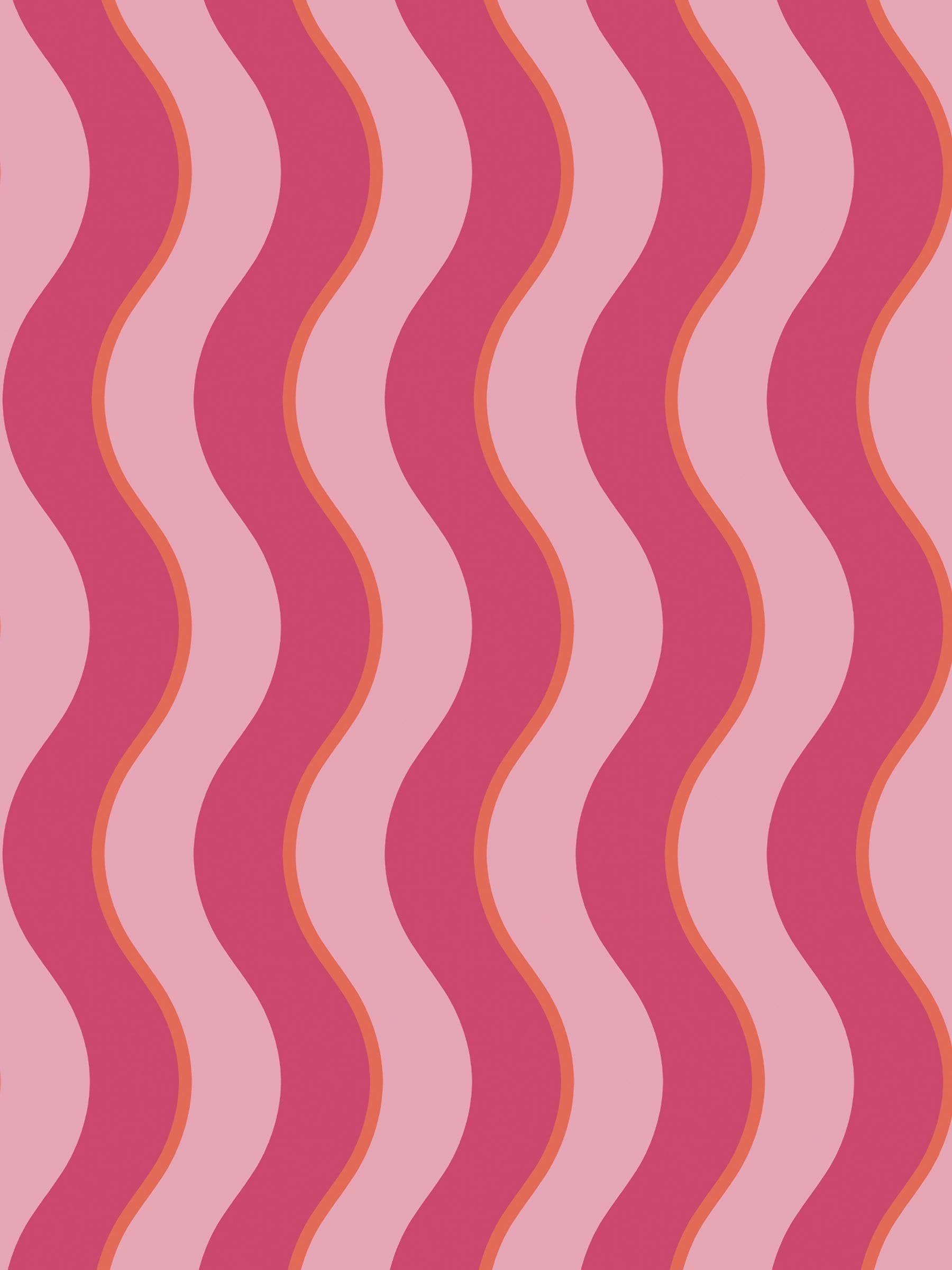 Graham & Brown Raspberry or Tangerine Making Waves Wallpaper