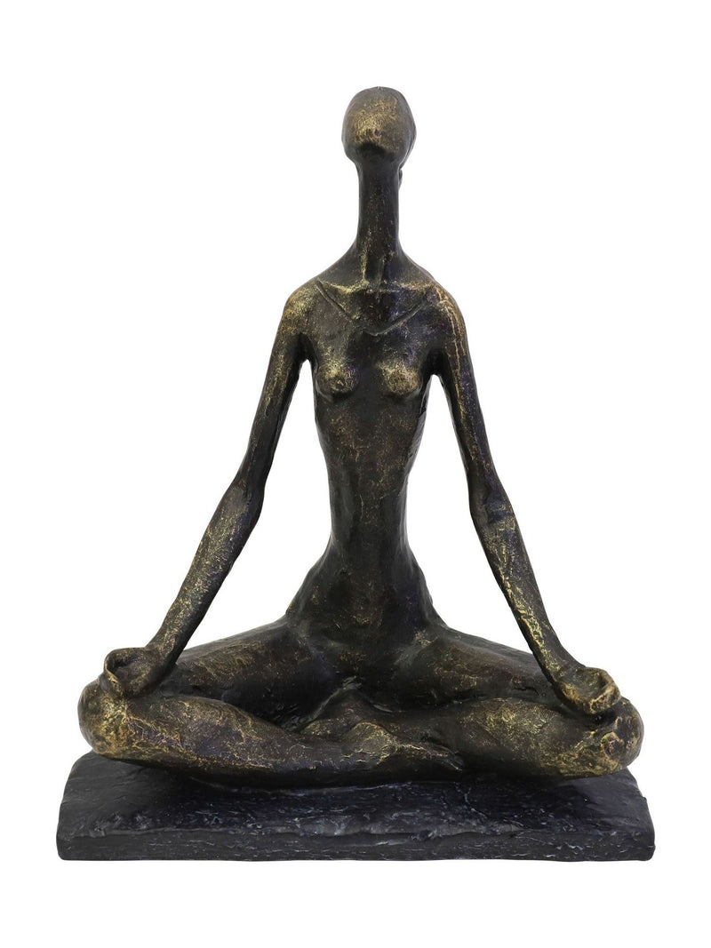 Libra Interiors Bronze Yoga Pose Sculpture 26cm, UK version