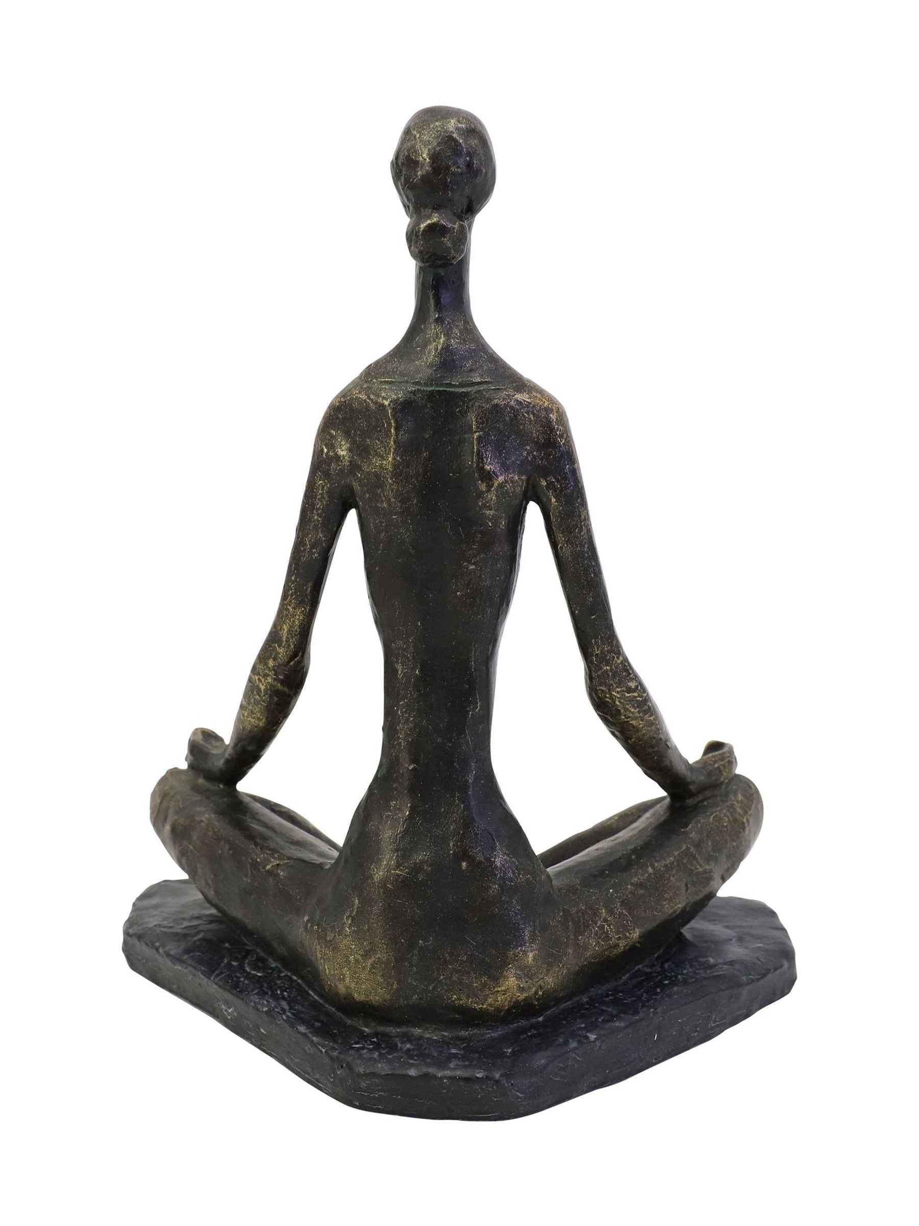 Libra Interiors Bronze Yoga Pose Sculpture 26cm, UK version