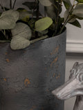 Libra Interiors volcano planters charcoal blue set of 2, UK version