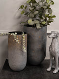 Libra Interiors volcano planters charcoal blue set of 2, UK version