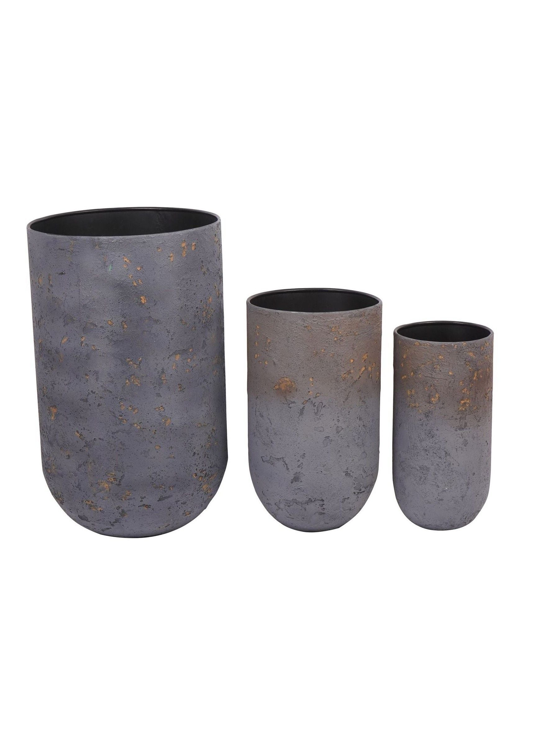 Libra Interiors charcoal blue volcano planter set, UK version