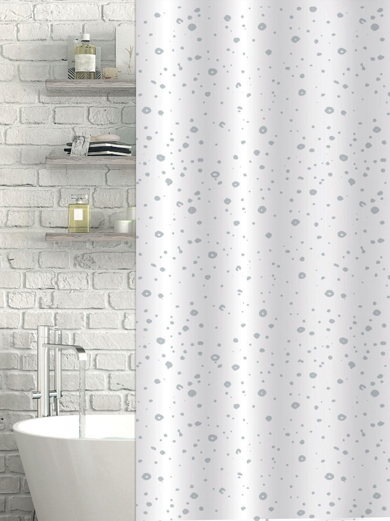 Showerdrape White Droplets Shower Curtain