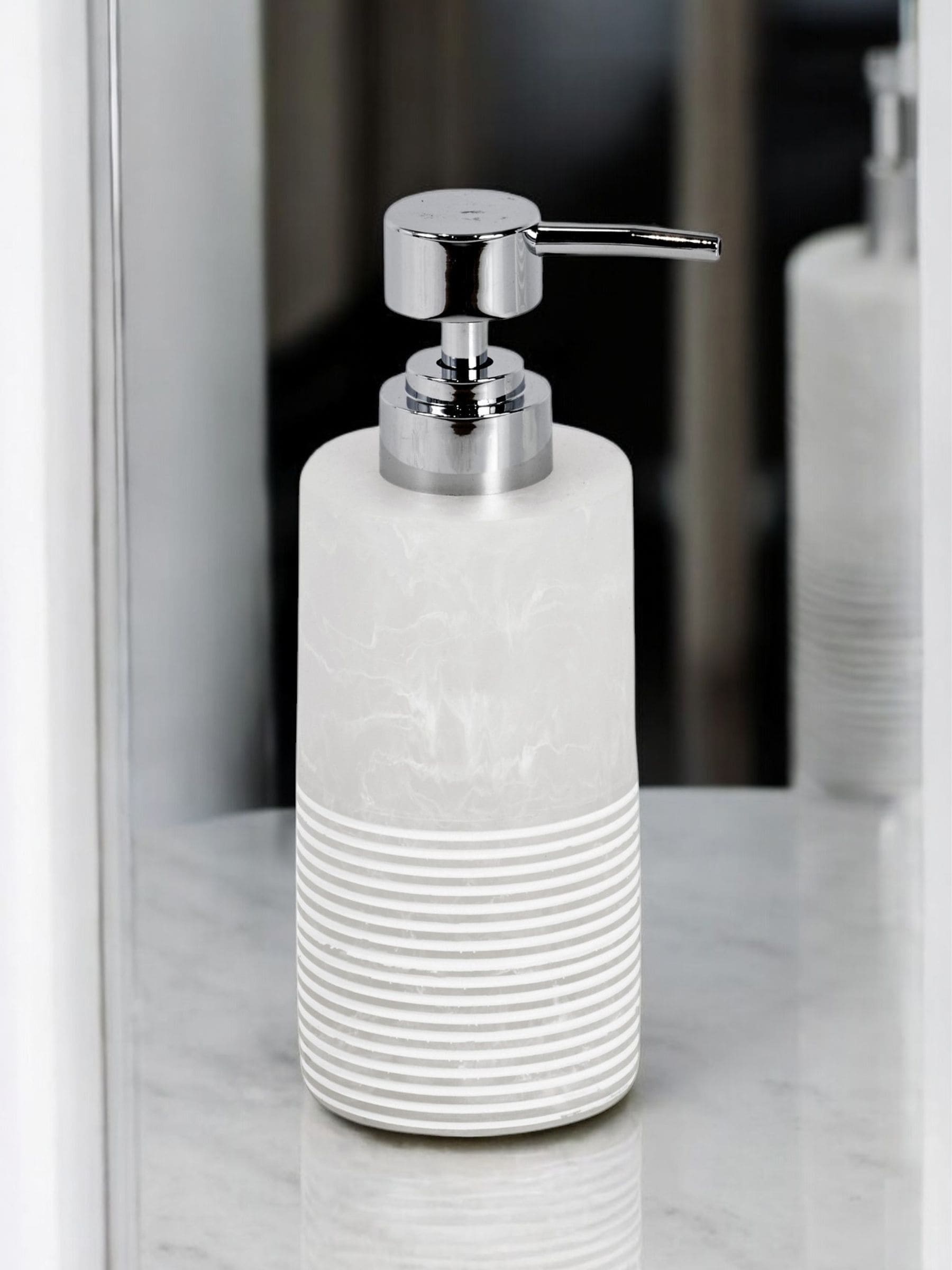 Showerdrape frost onyx bathroom accessories set (British brand)