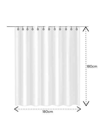 ستارة استحمام Showerdrape Teal City Stripe بمقاس 180x180 سم
