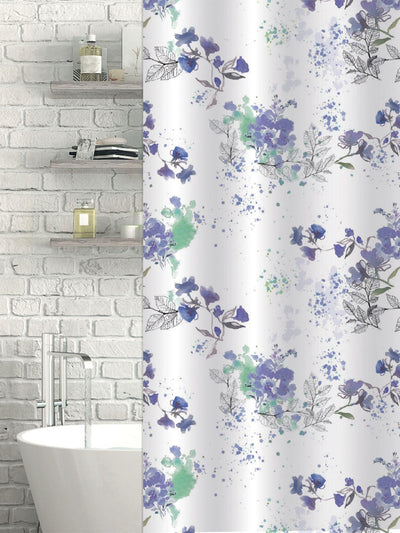 ستارة دش Showerdrape بزهر أبيض 180 × 180 سم