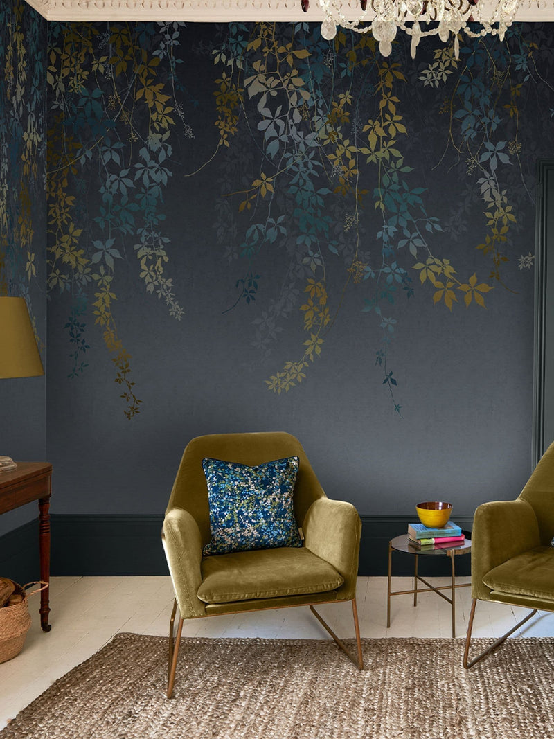 Clarissa Hulse Indigo A4 Sample Virginia Creeper Mural