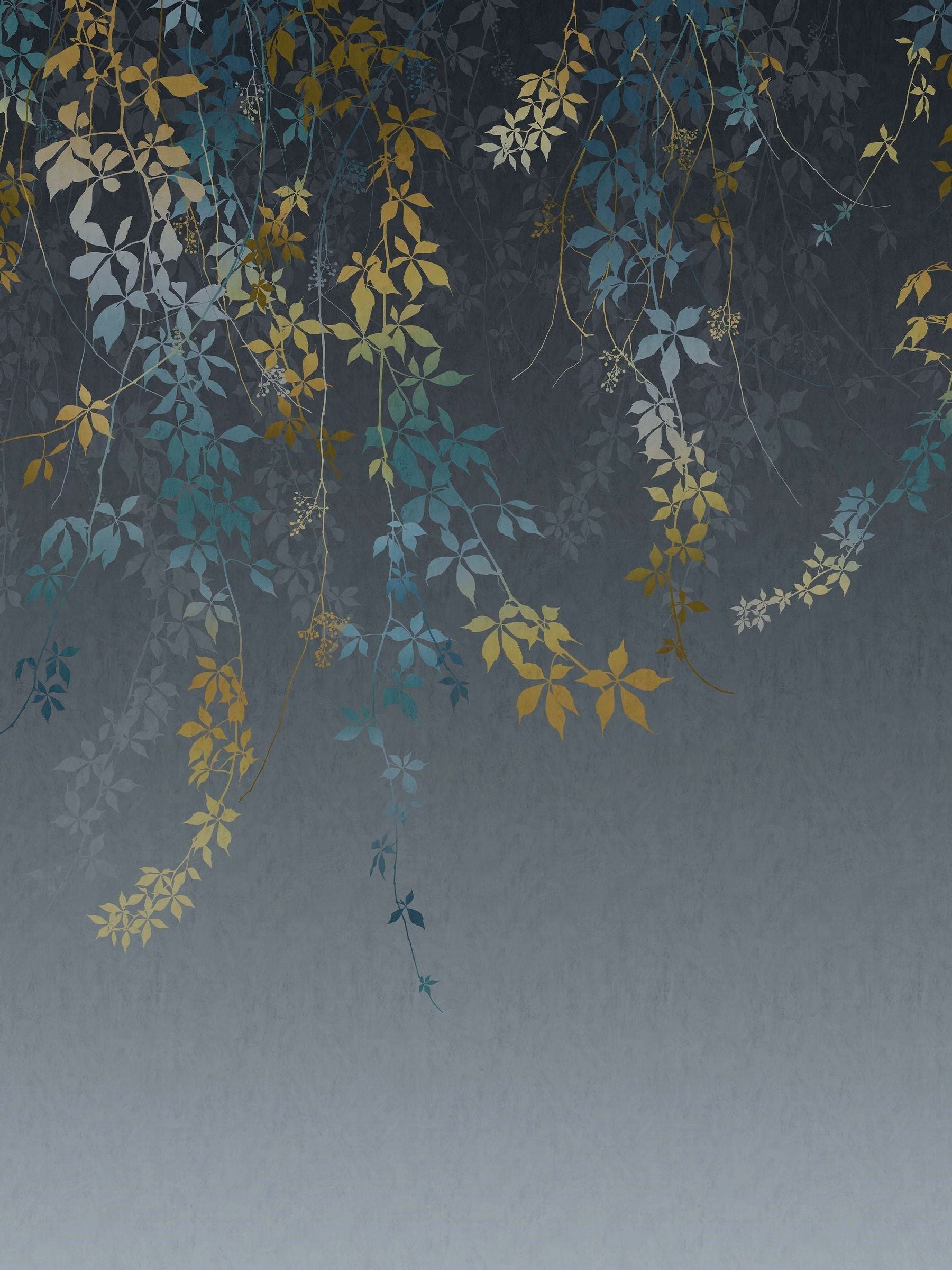 Clarissa Hulse Indigo A4 Sample Virginia Creeper Mural