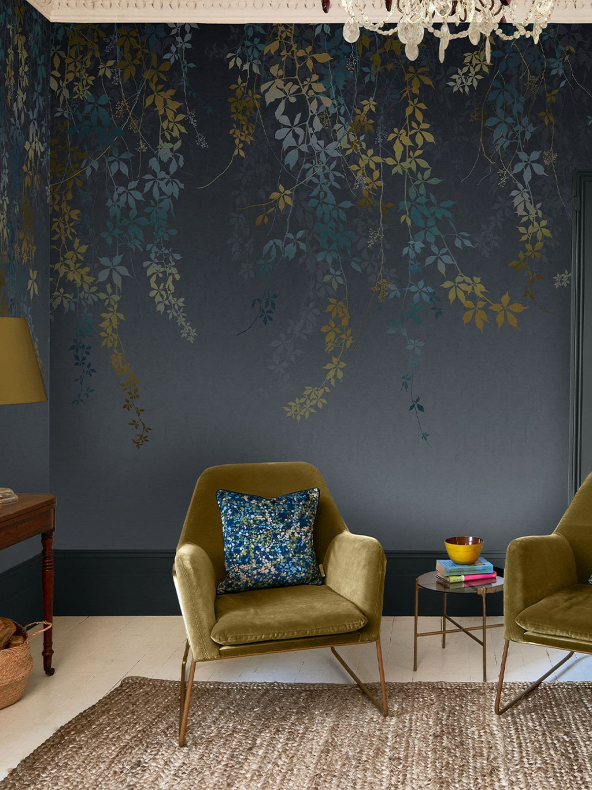 Clarissa Hulse Indigo A4 Sample Virginia Creeper Mural