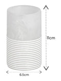 Showerdrape Frost Onyx White Bianco Bathroom Tumbler (British brand)