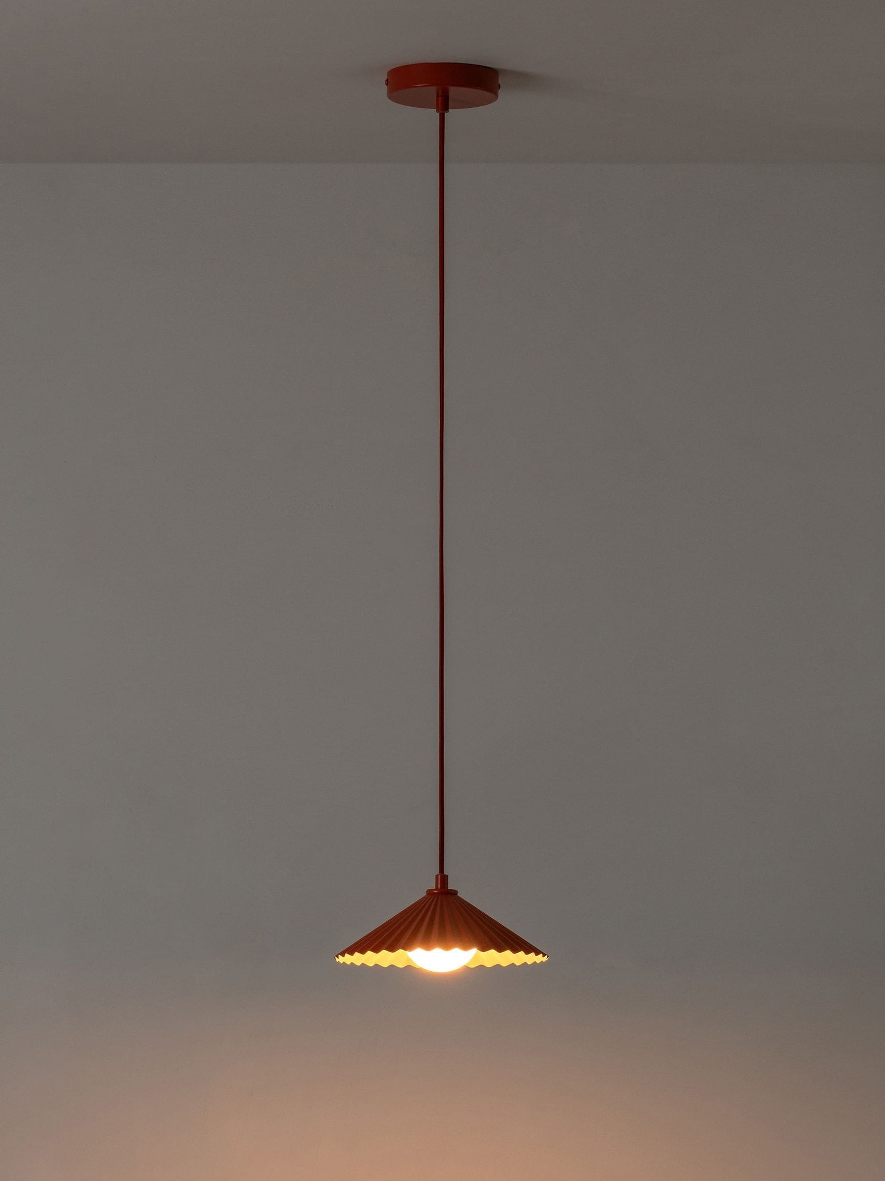 Houseof burnt orange mini pleat ceiling pendant 16cm - British product