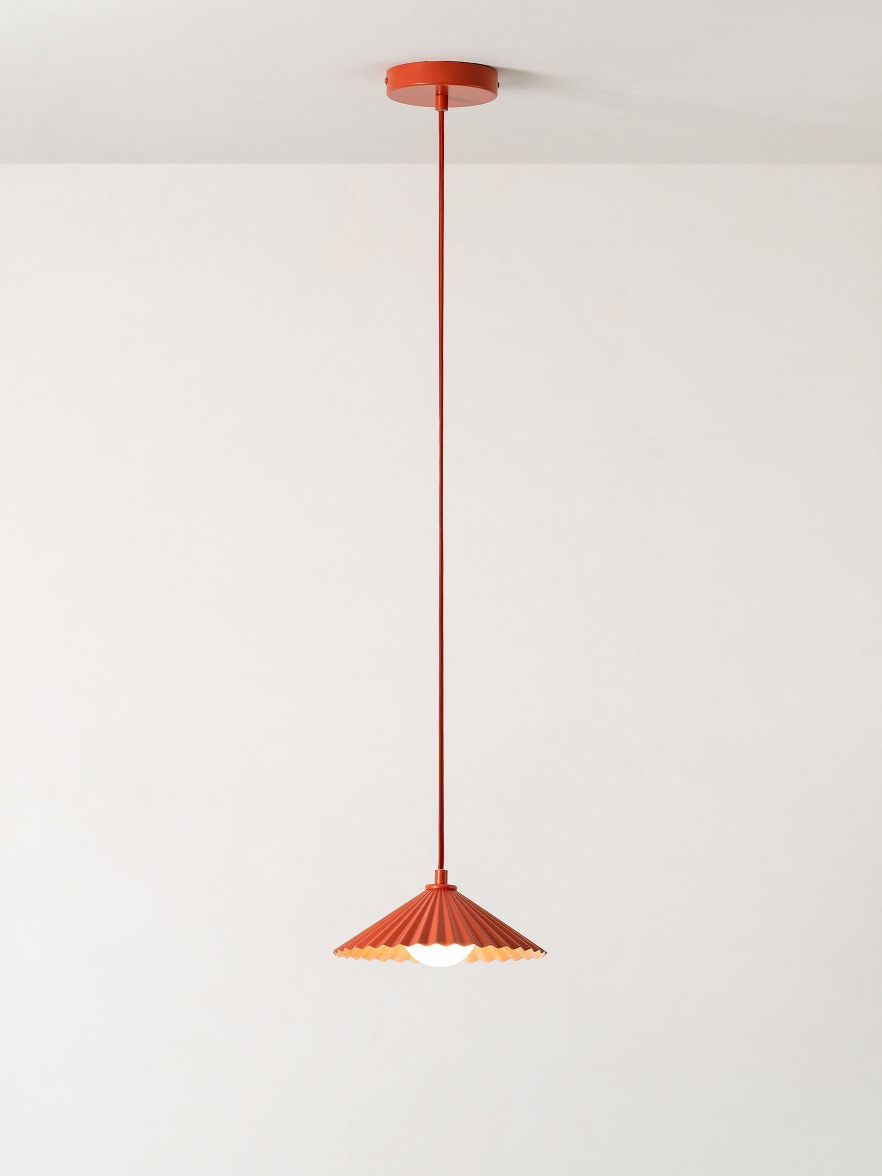 Houseof burnt orange mini pleat ceiling pendant 16cm - British product