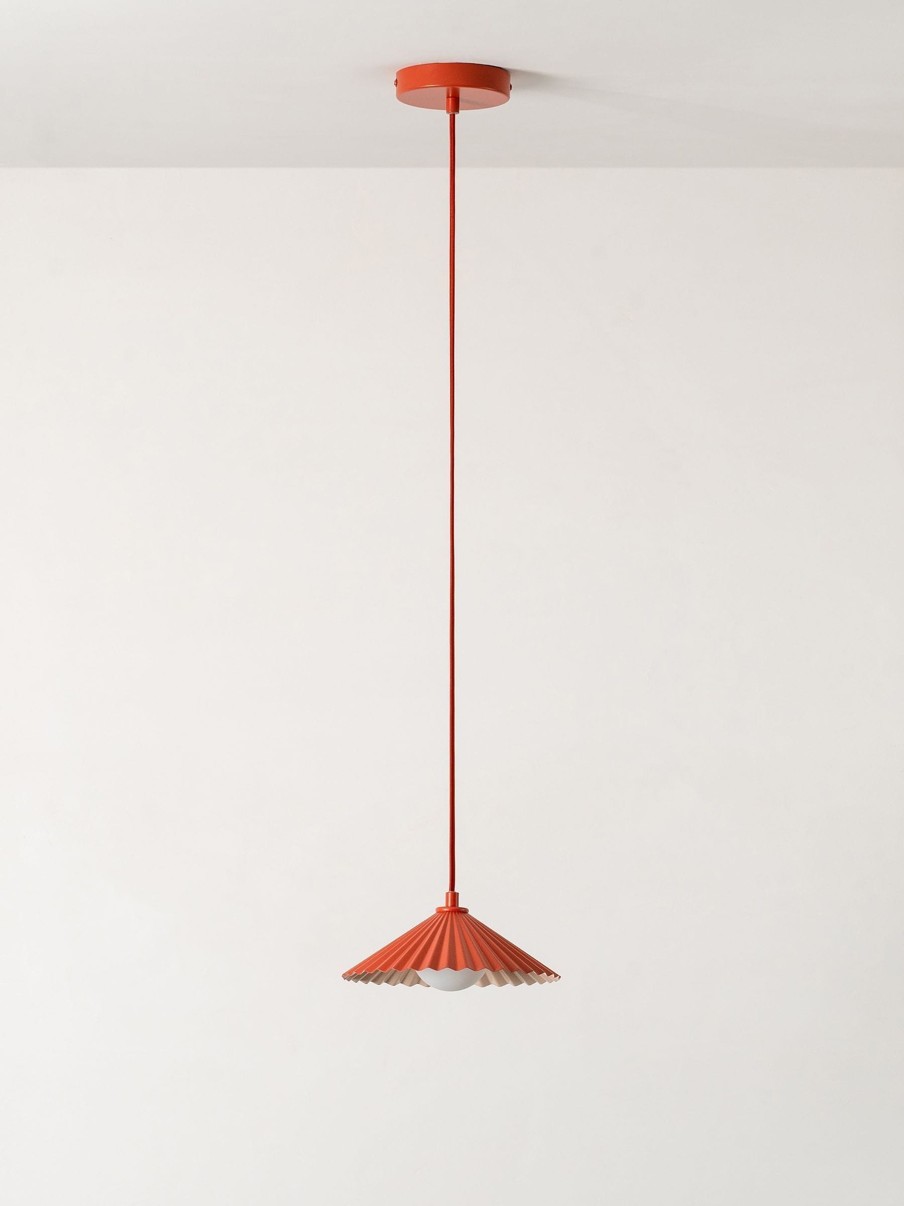 Houseof burnt orange mini pleat ceiling pendant 16cm - British product