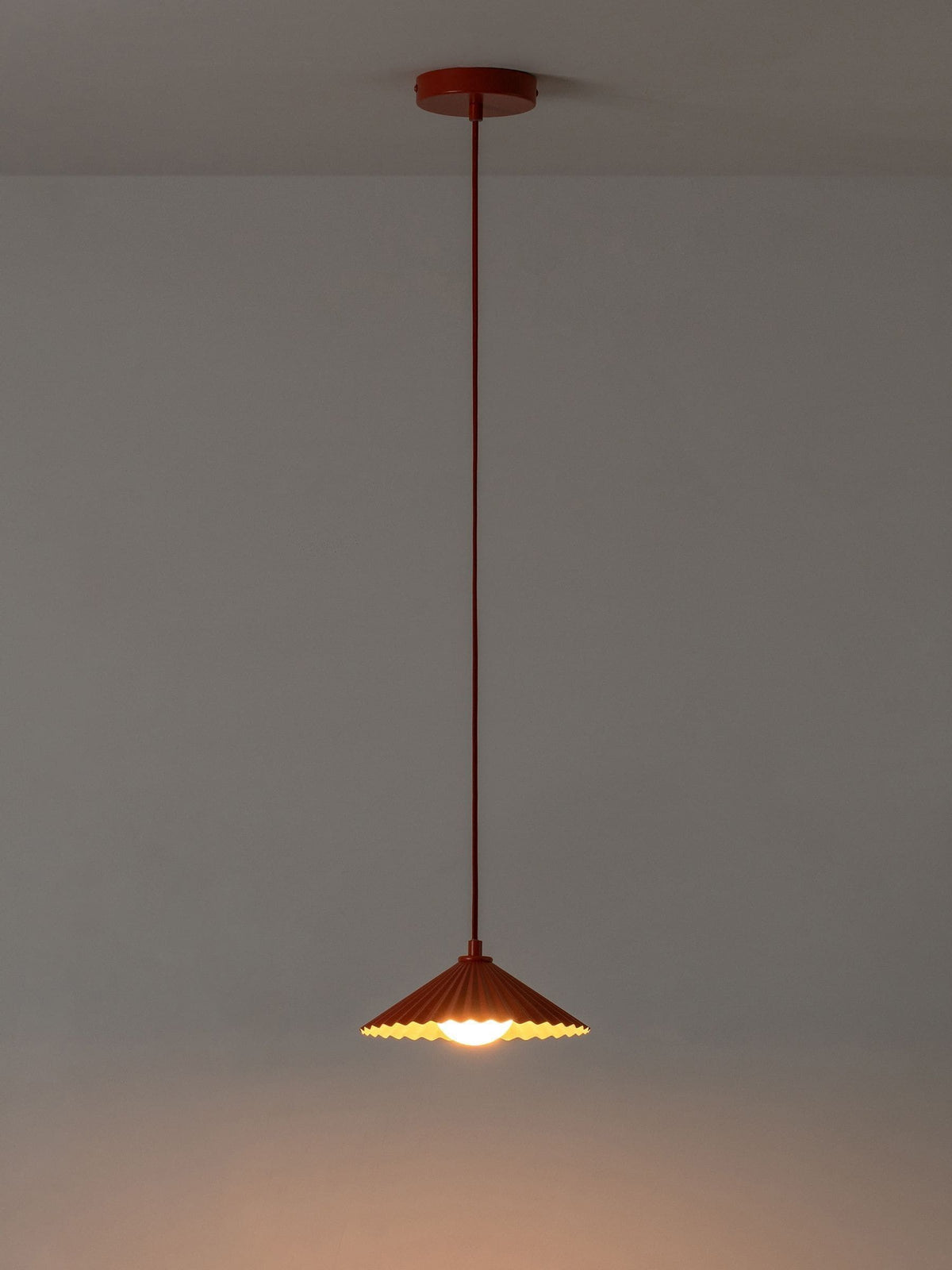 Houseof burnt orange mini pleat ceiling pendant 16cm - British product