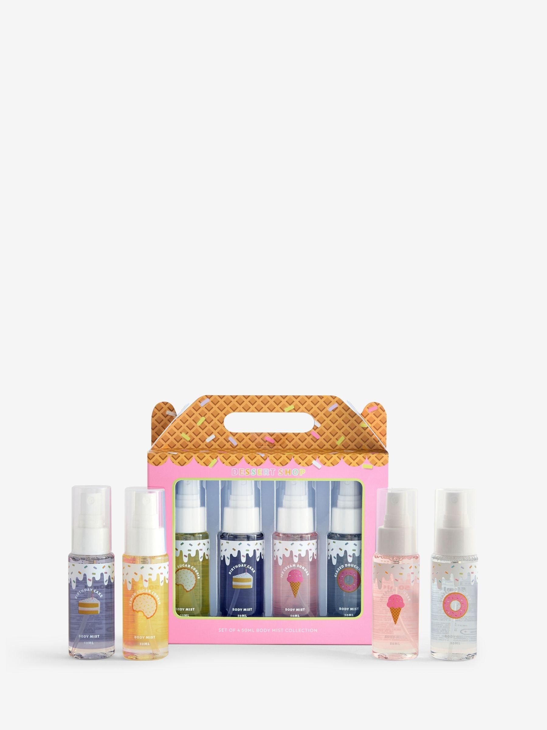 Dessert Shop body mist set of 4 50ml, imported from the UK