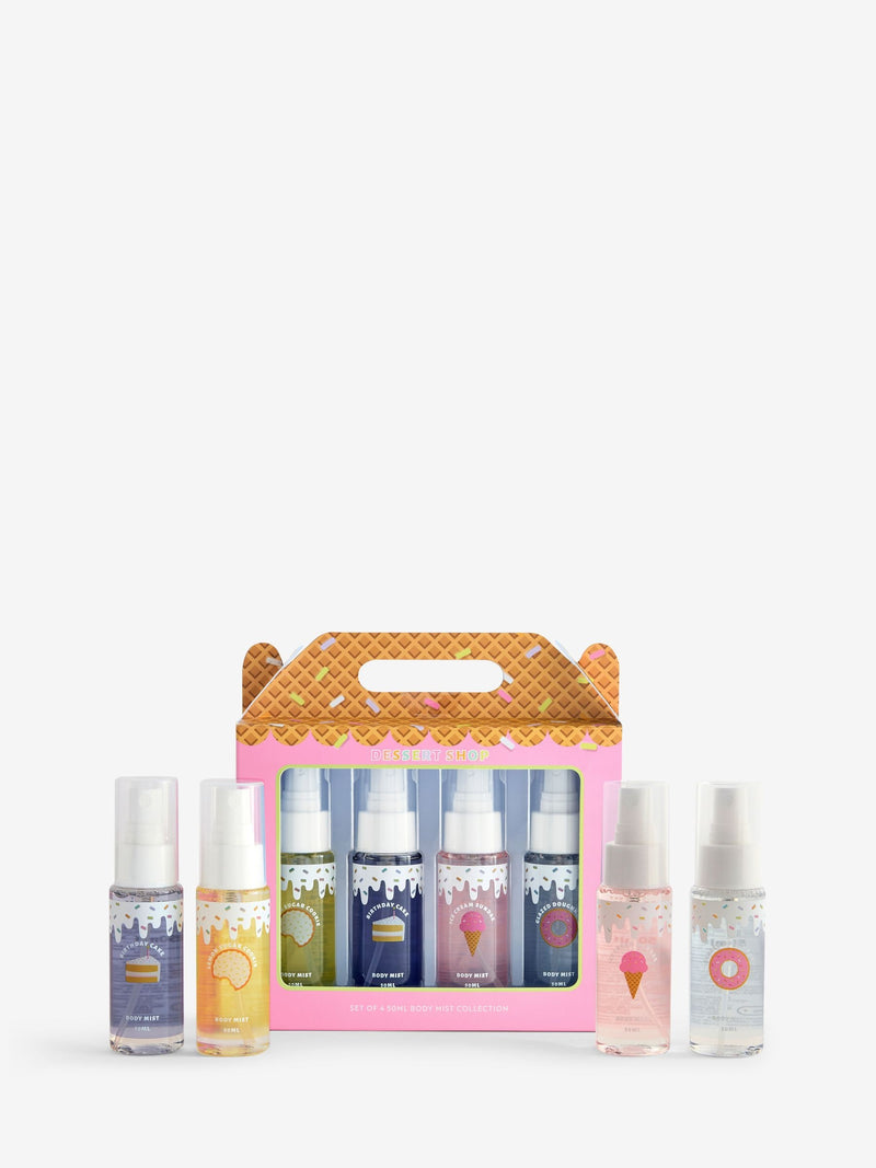Dessert Shop body mist set of 4 50ml, imported from the UK