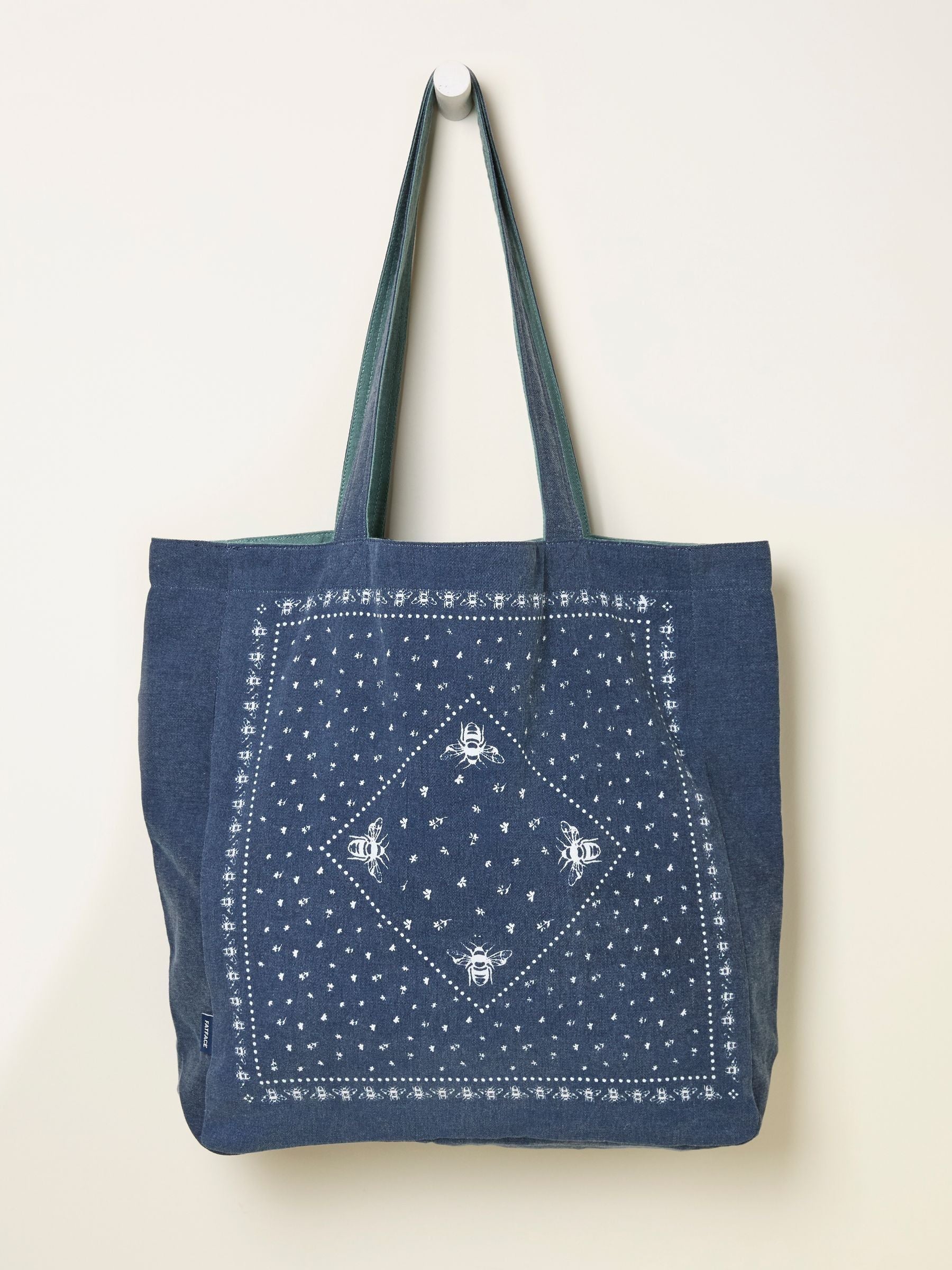 FatFace bee bandana print reversible tote bag, UK version