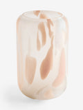 Frosted confetti glass vase 29cm, imported from the UK