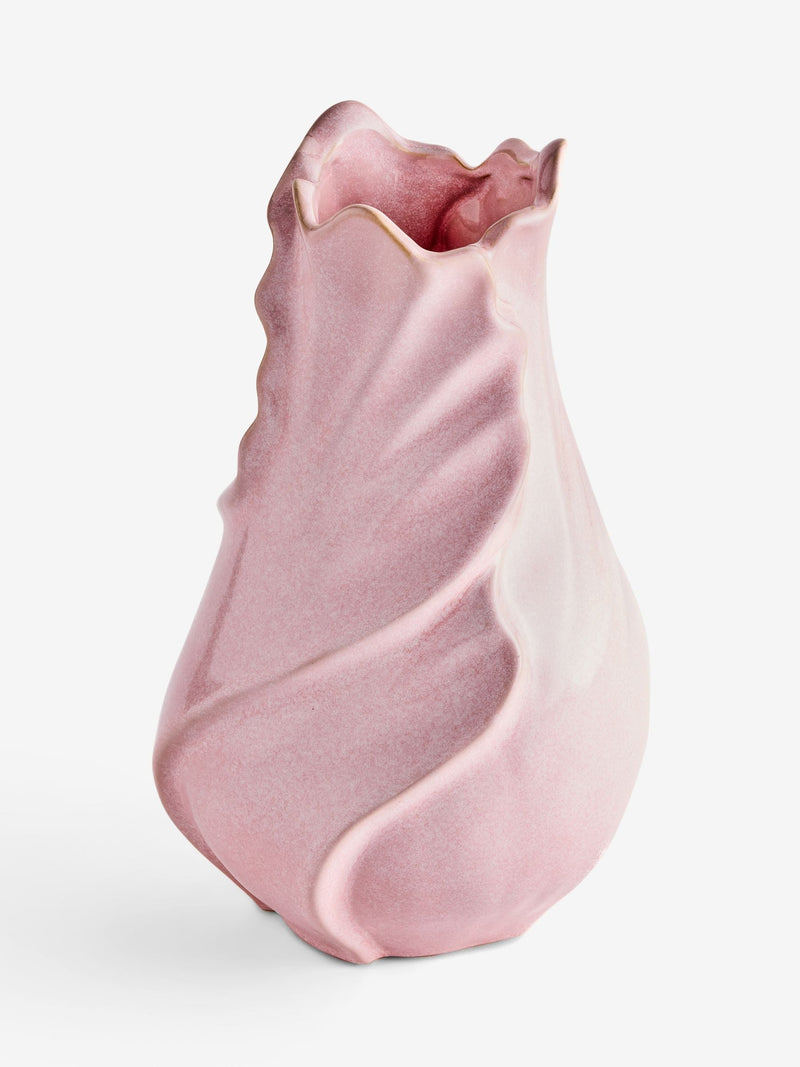Pink ceramic vase reactive glaze 31cm (British brand)