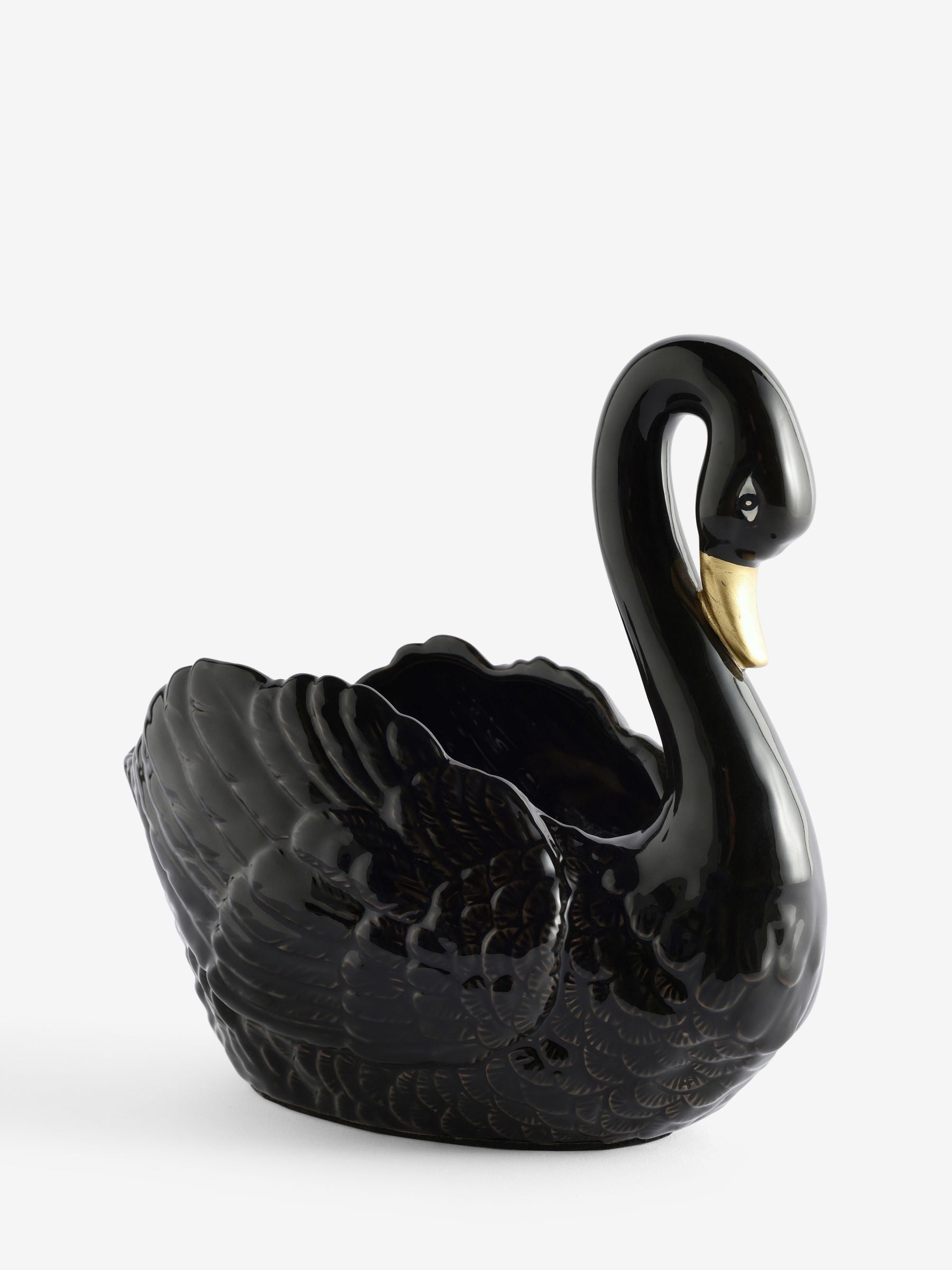 Rockett St George Black Swan ceramic planter, UK version