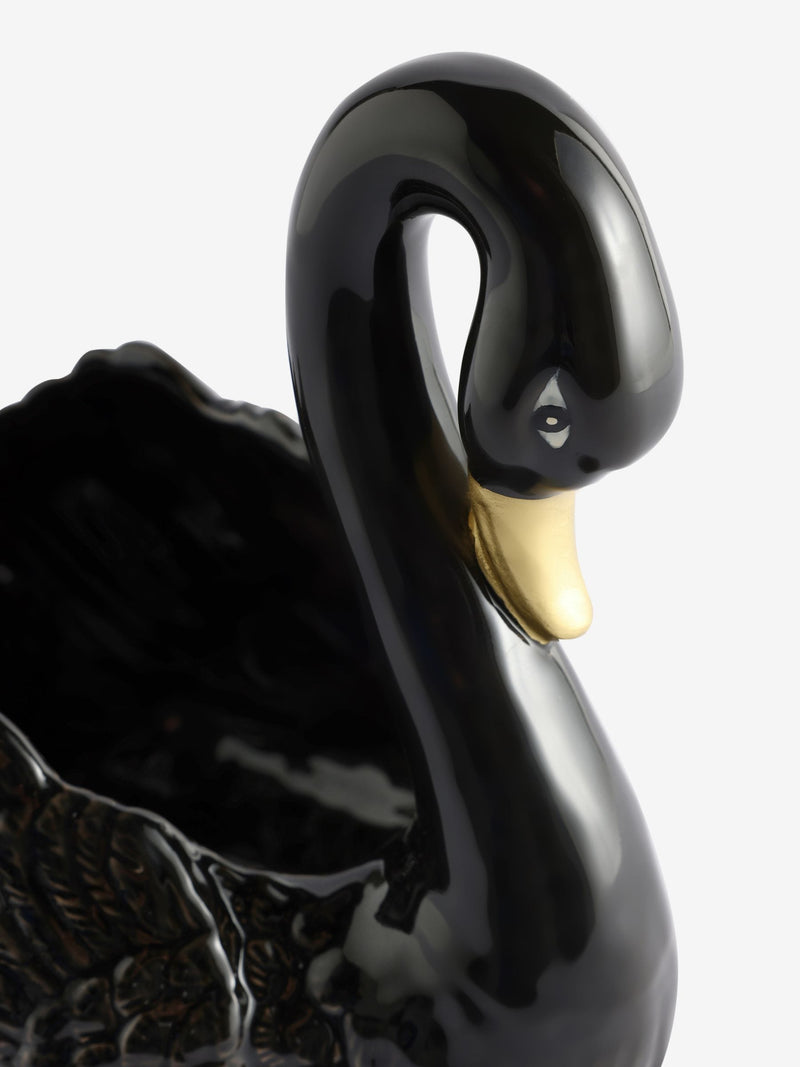 Rockett St George Black Swan ceramic planter, UK version