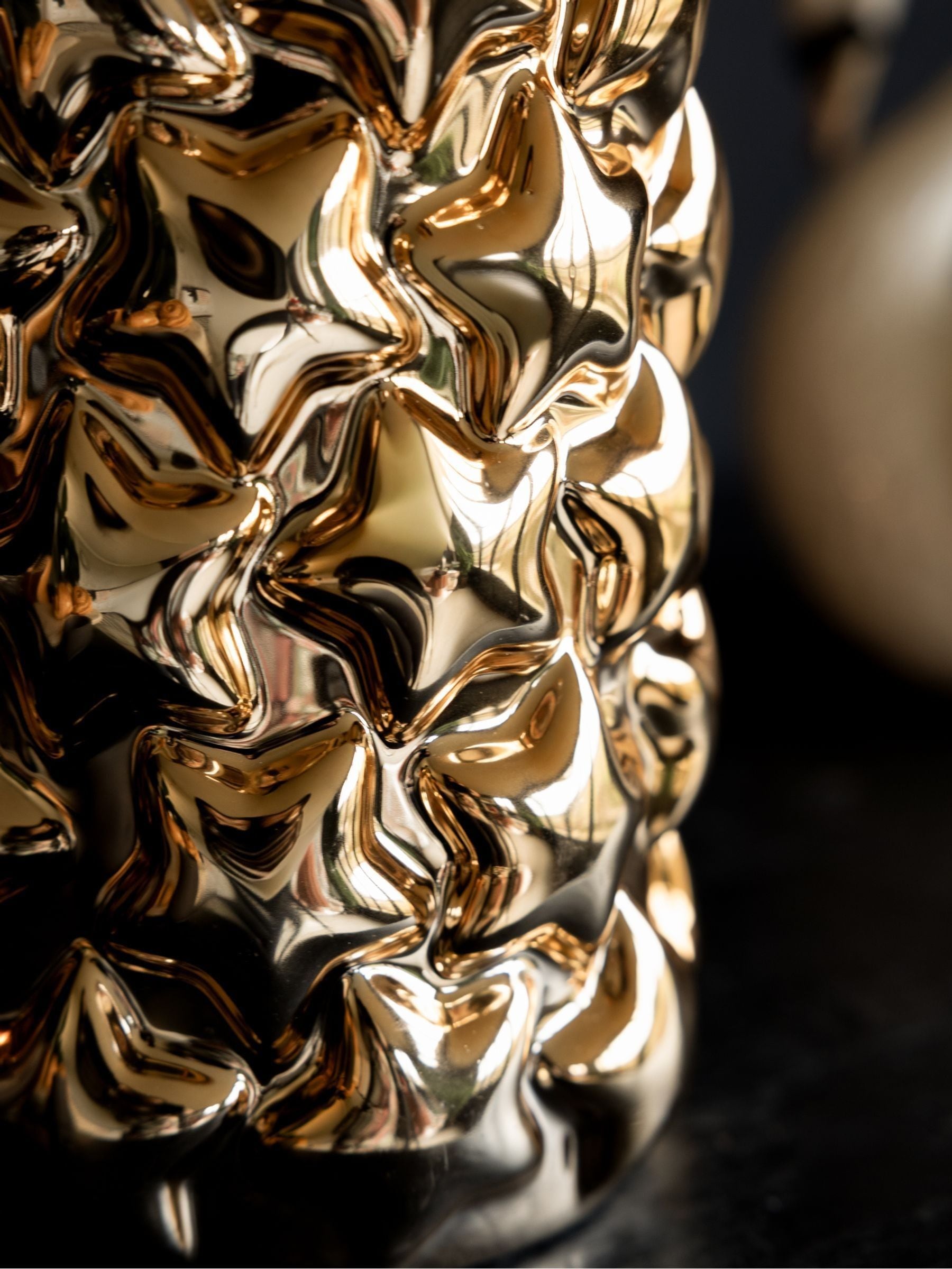Rockett St George gold embossed stars vase 25cm - British product