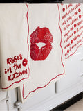 Rockett St George red lipstick tea towels set of 3, imported from the UK