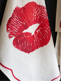 Rockett St George red lipstick tea towels set of 3, imported from the UK